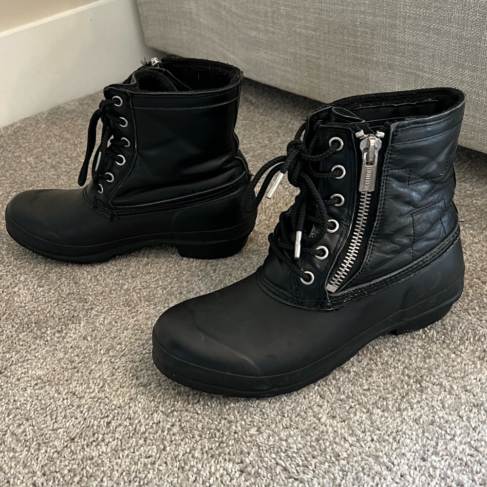 Hunter Boots with fleece sock inserts